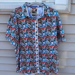 Robert Graham short sleeve Button down shirt 3XL